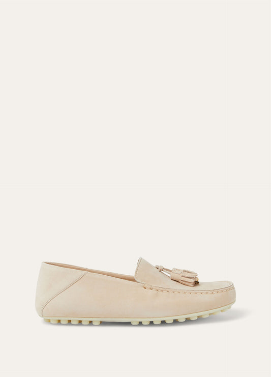 Mocassini Dot Sole Walk in Suède Cammello Chiaro Donna