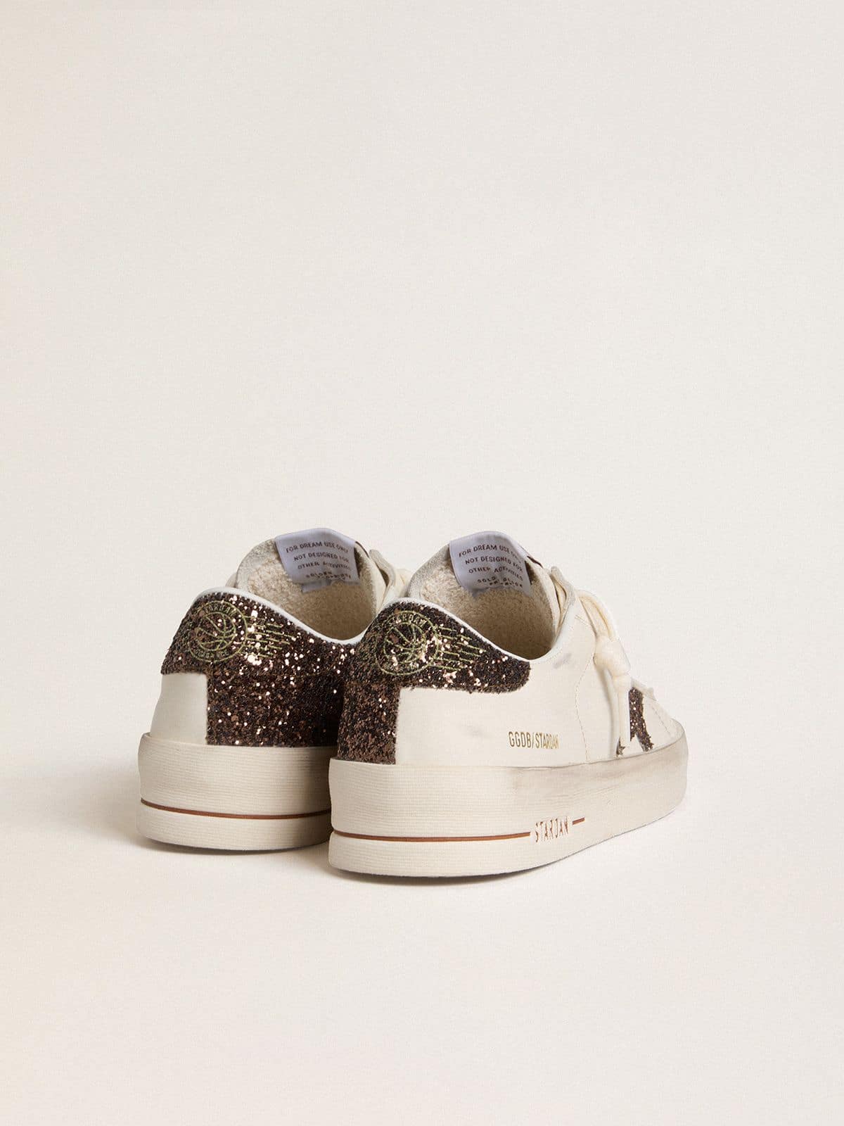Super-Star con stella in glitter marrone e talloncino marrone